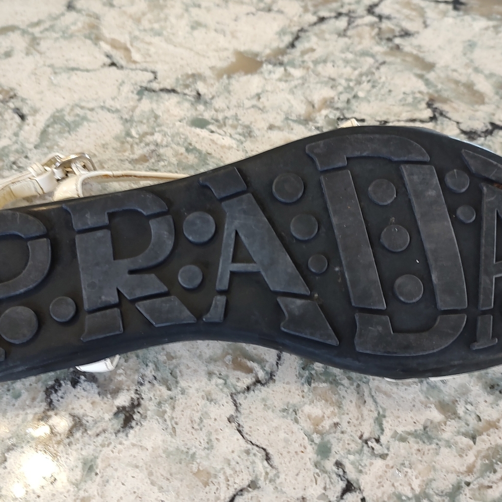 COA Prada Women's Cream Sandals - Picture 4 of 4